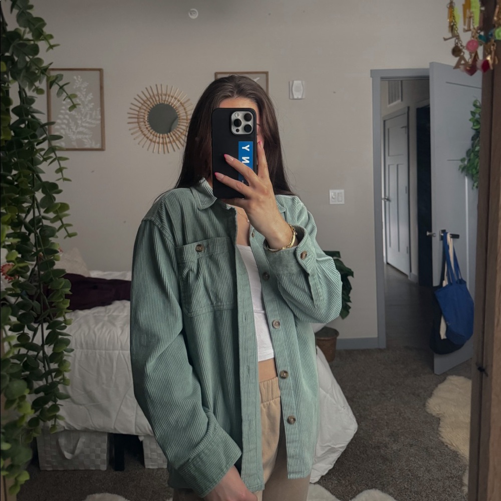 Teal corduroy